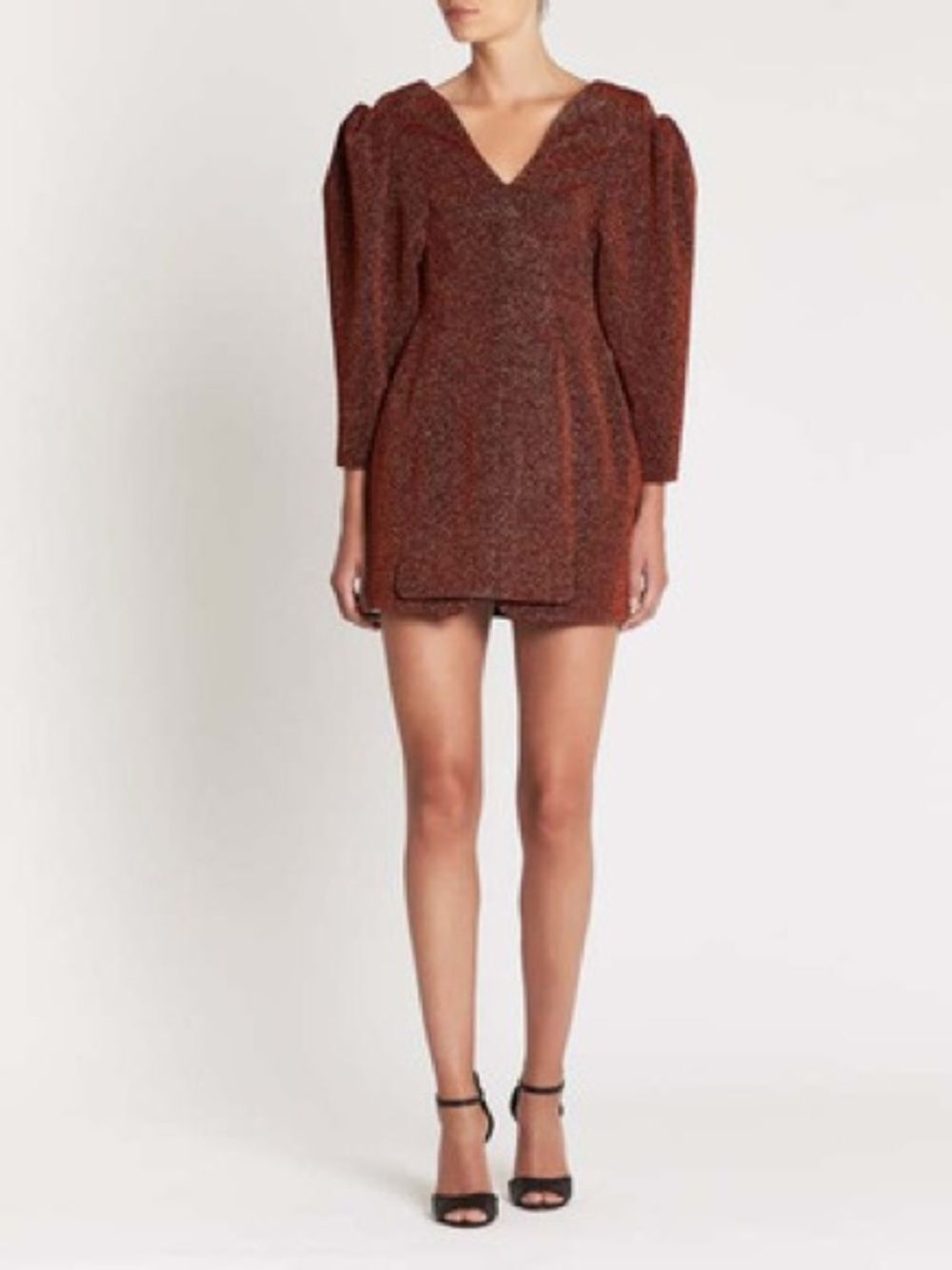 Camilla & Marc Baylee puff sleeve dress in copper • Sz 4